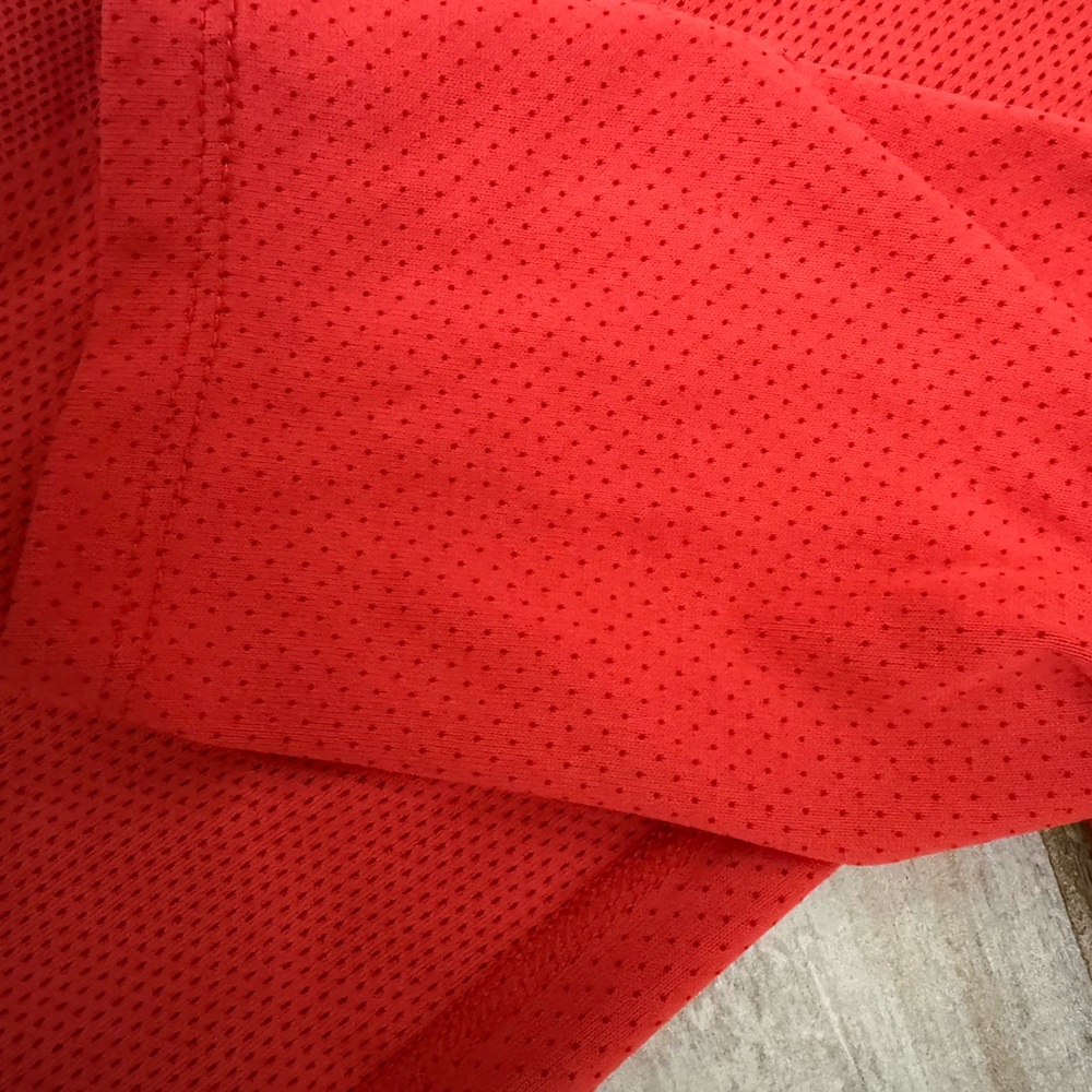 Nike Women's Bright Red Long Sleeve Running Tee - Picture 6 of 6